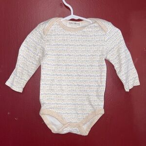 Patterned Cream Kids Bodysuit